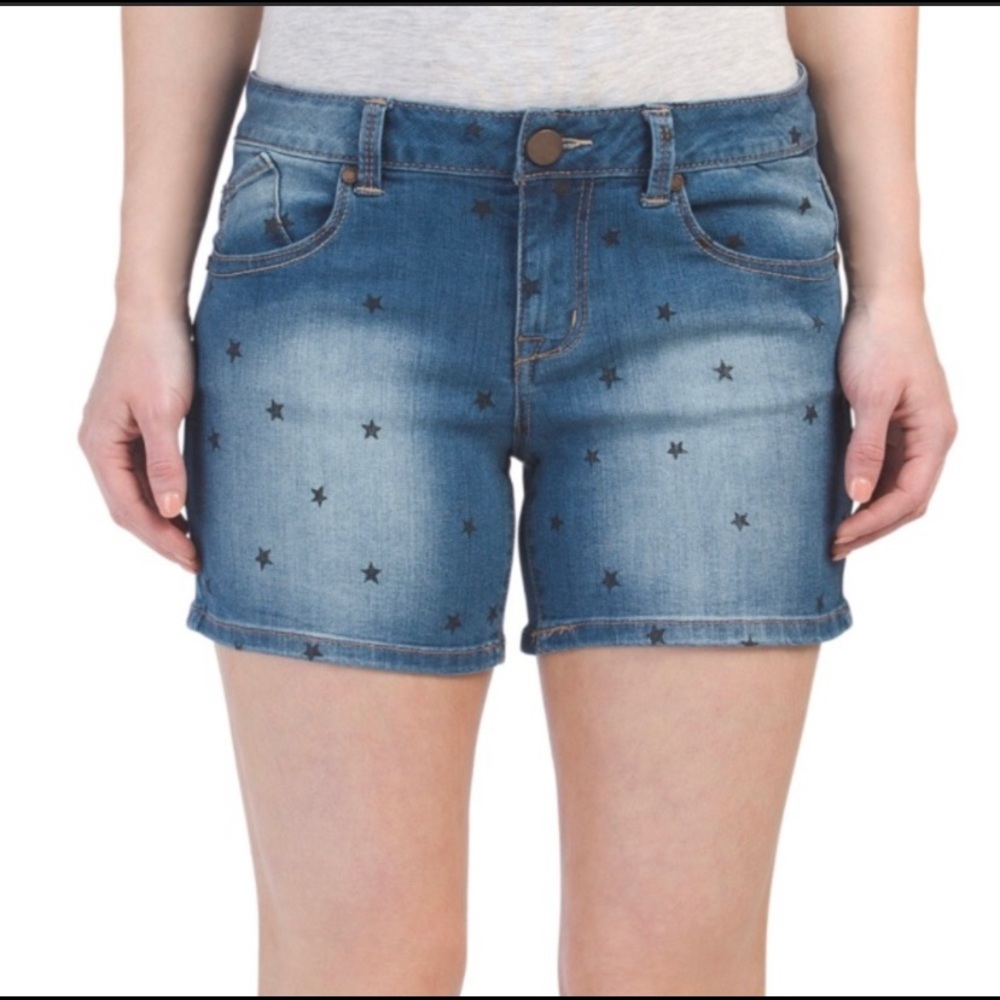 1822 denim Starprint denim high waisted jean shorts size 14